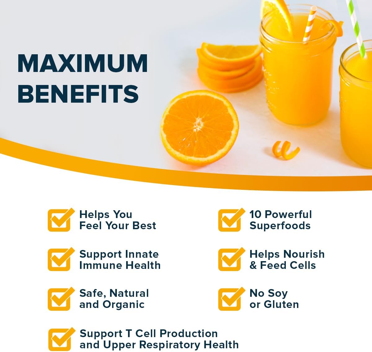 Organifi Immunity - Organic Superfood Immunity Support - 15 Single Serve Packets - Immunity Powder for T Cell Production and Upper Respiratory Health - Mushroom Beta Glucans, Vitamin C, D and Zinc