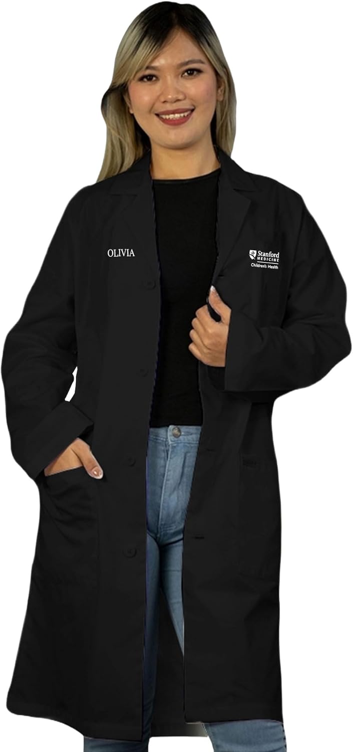 Custom Embroidered Lab Coat for Men & Women – 40" Premium Unisex Medical Coat | Add Name or Logo | Made to Order