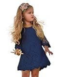 Flower Girl Dress, Lace Dress 3/4 Sleeve Dress