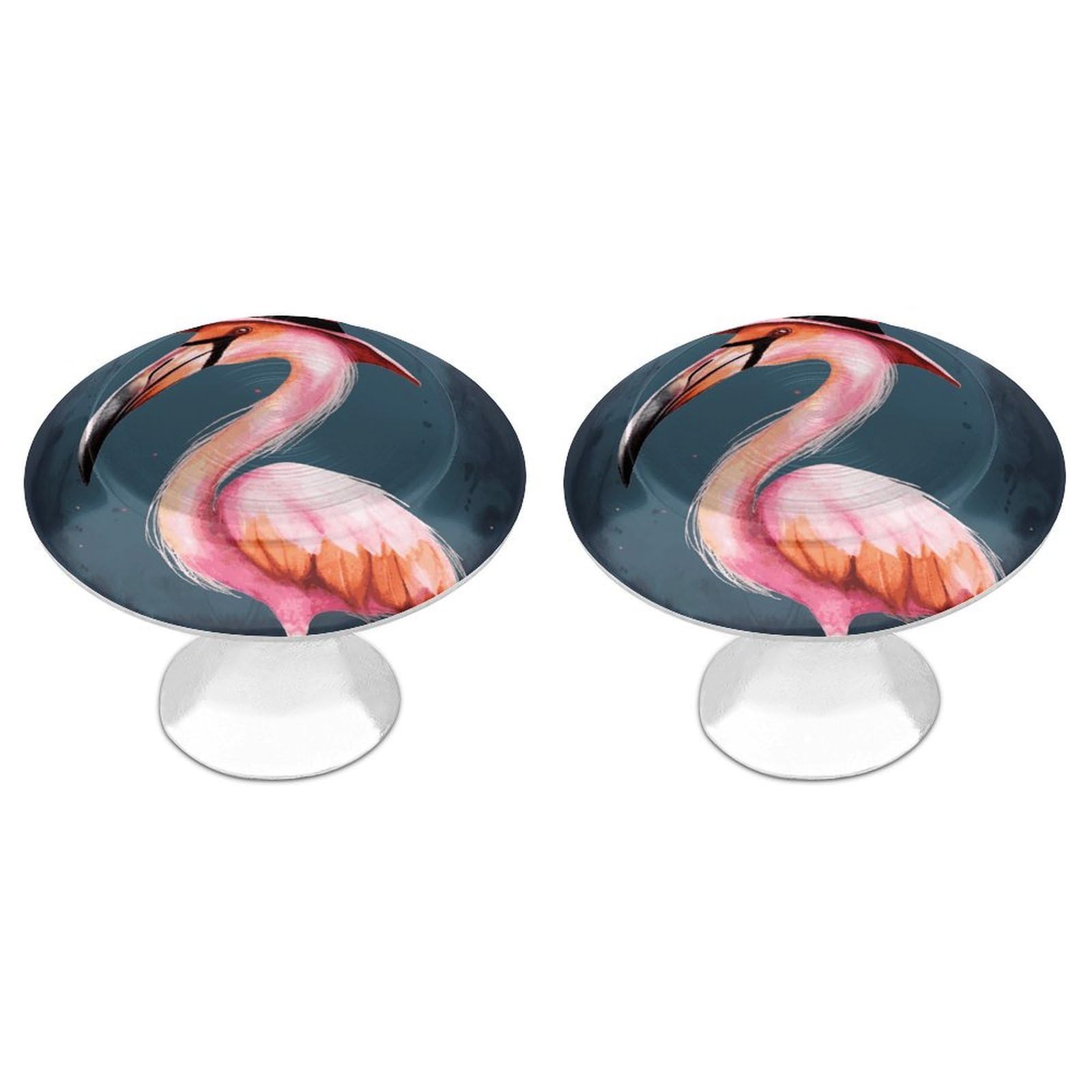 Btcowzrv Style Halloween Flamingo Witch Hat 2 Pack Cabinet Knobs Drawer Pulls