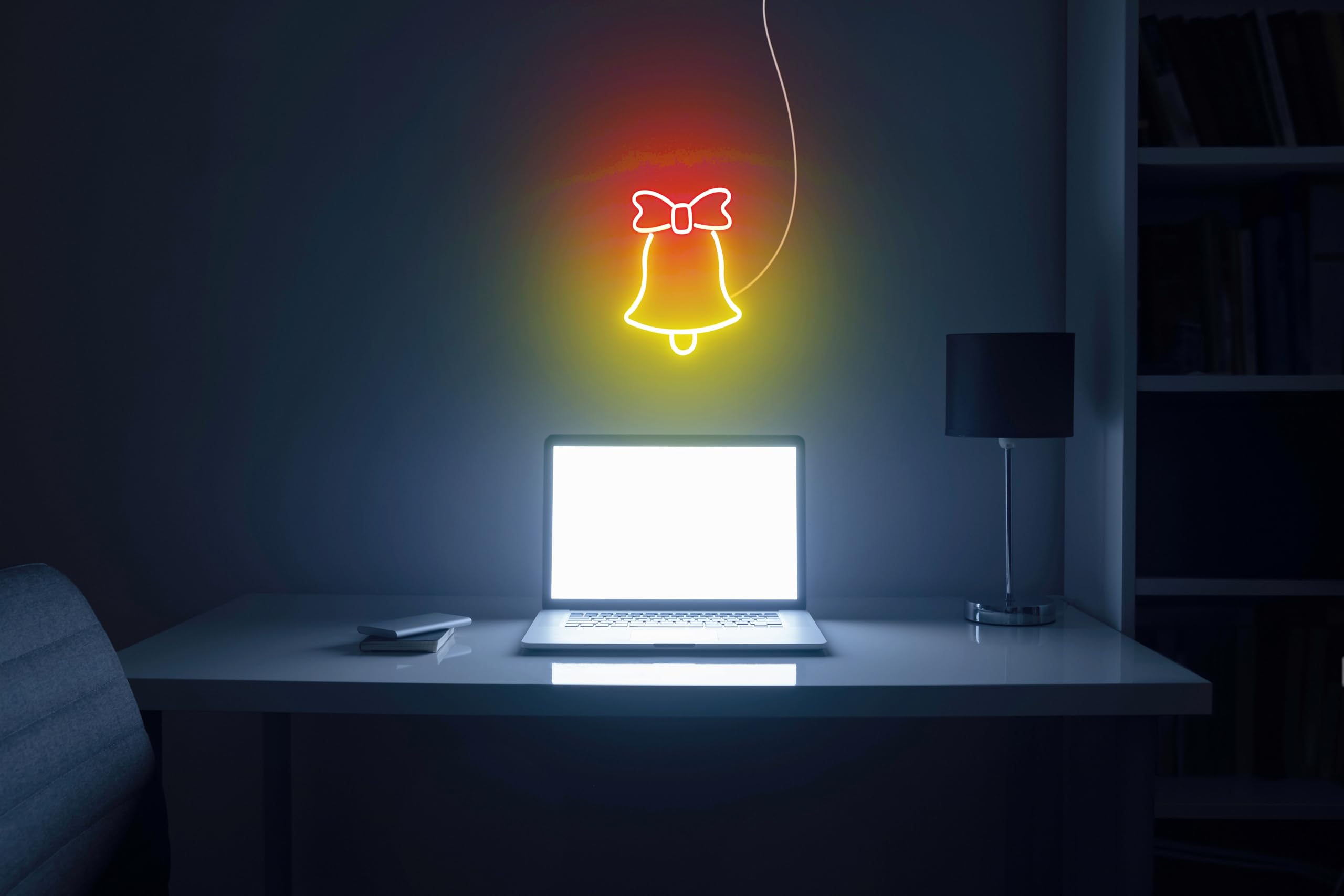 ADVPRO Letrero de neón LED de silicona flexible con cinta de Navidad, blanco y dorado, st16s66-fnu0161-we