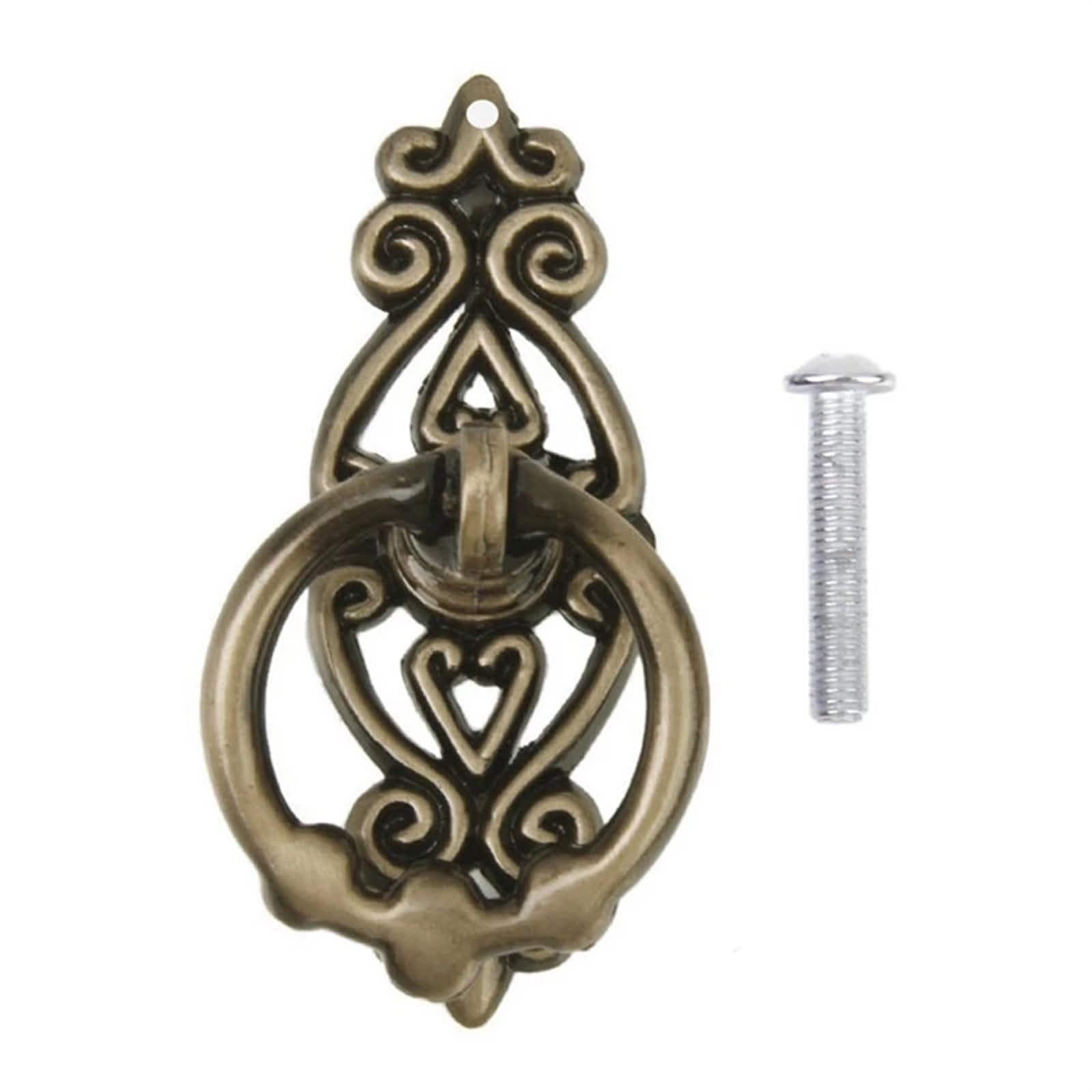 10 maniglie vintage for armadietti da cucina, armadietti, cassettiere, ante e cassetti (ottone antico)