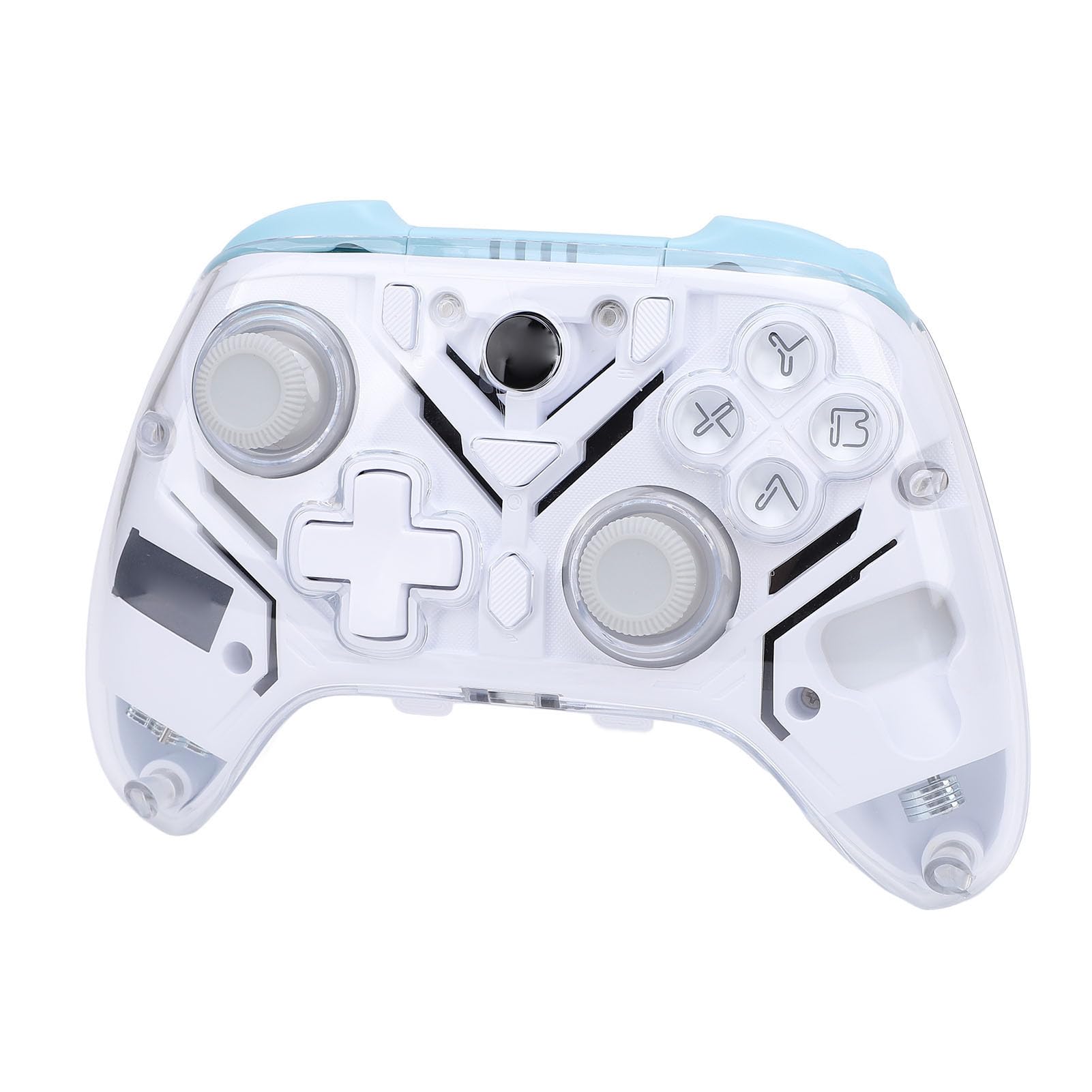 Dioche Controller di Gioco Video Controller di Gioco Wireless 2.4G con Trigger Hall e Luce RGB - di Bluetooth Burst per, e PC - Videogioco Tutto in (WHITE)
