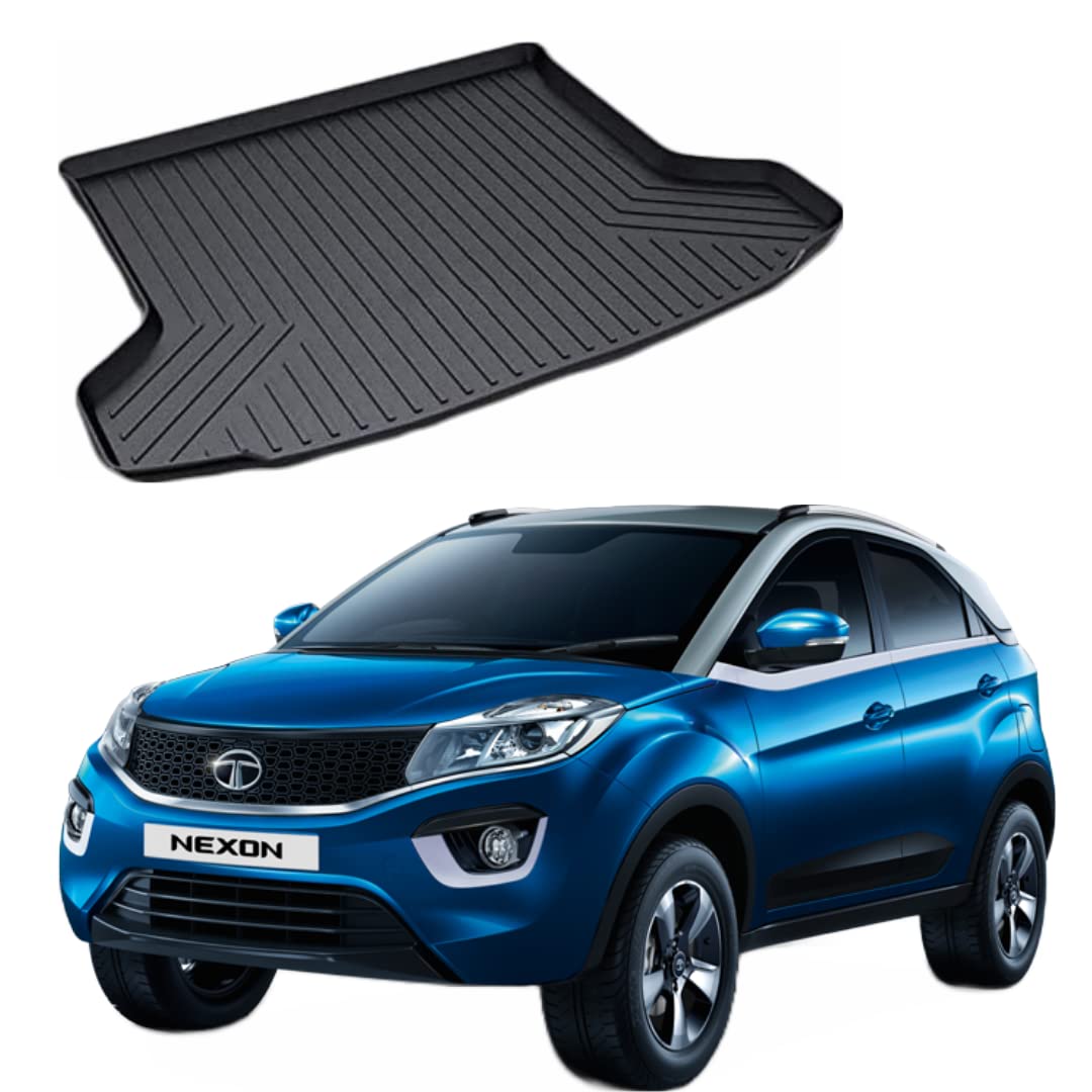 ROYALTECHROYALTECH Pvc Dustproof/Waterproof/Foldable/Antiskid Car Dicky, Trunk, Boot Mat (Compatible With Tata Nexon), Black