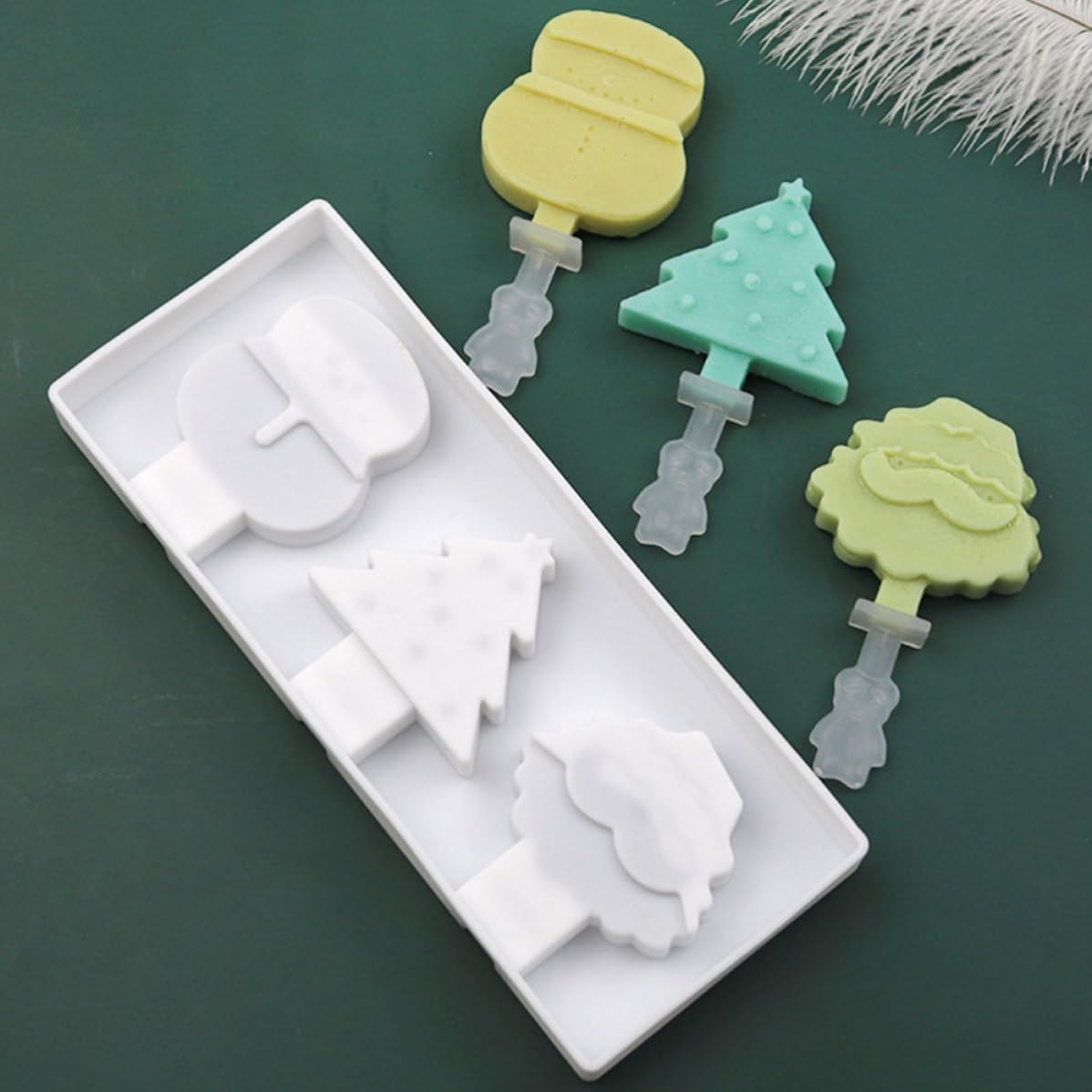 Christmas Tree Silicone Ice Pop Mold Xmas for Home Dessert Making