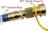 Vista 2 de Generador de combustible dual de latón macizo hembra y macho, manguera de propano natural, conexión rápida, accesorios de desconexión para tubería