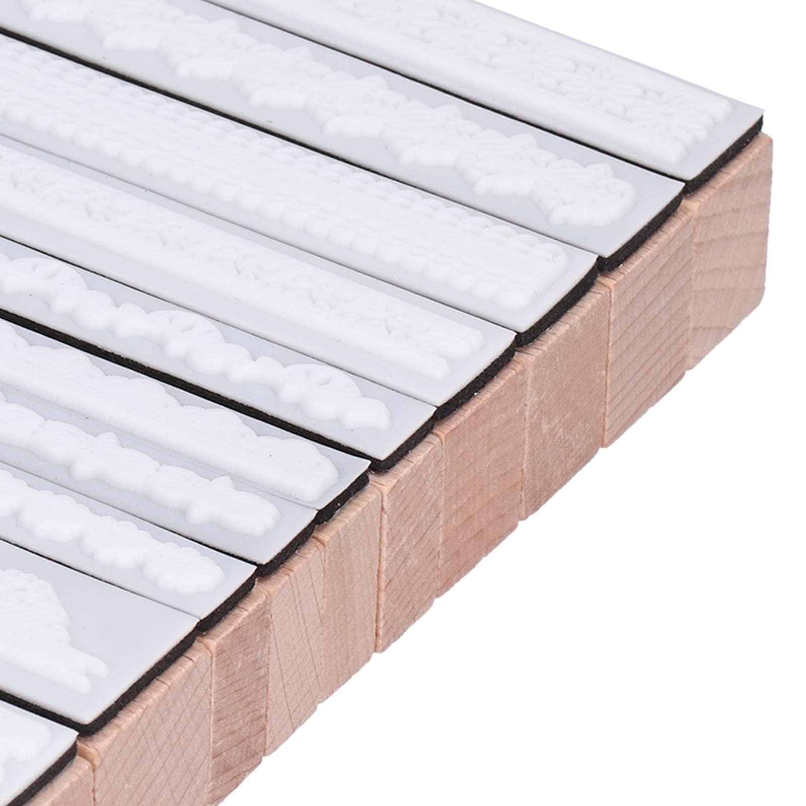 Ebrima Lot De 32 Tampons Décoratifs En Bois Et Caoutchouc - Semaine, Mois Et Chiffres - Vintage - Pour Loisirs Créatifs, Scrapbooking, Peinture, Journal Intime Et Fabrication De Cartes (A