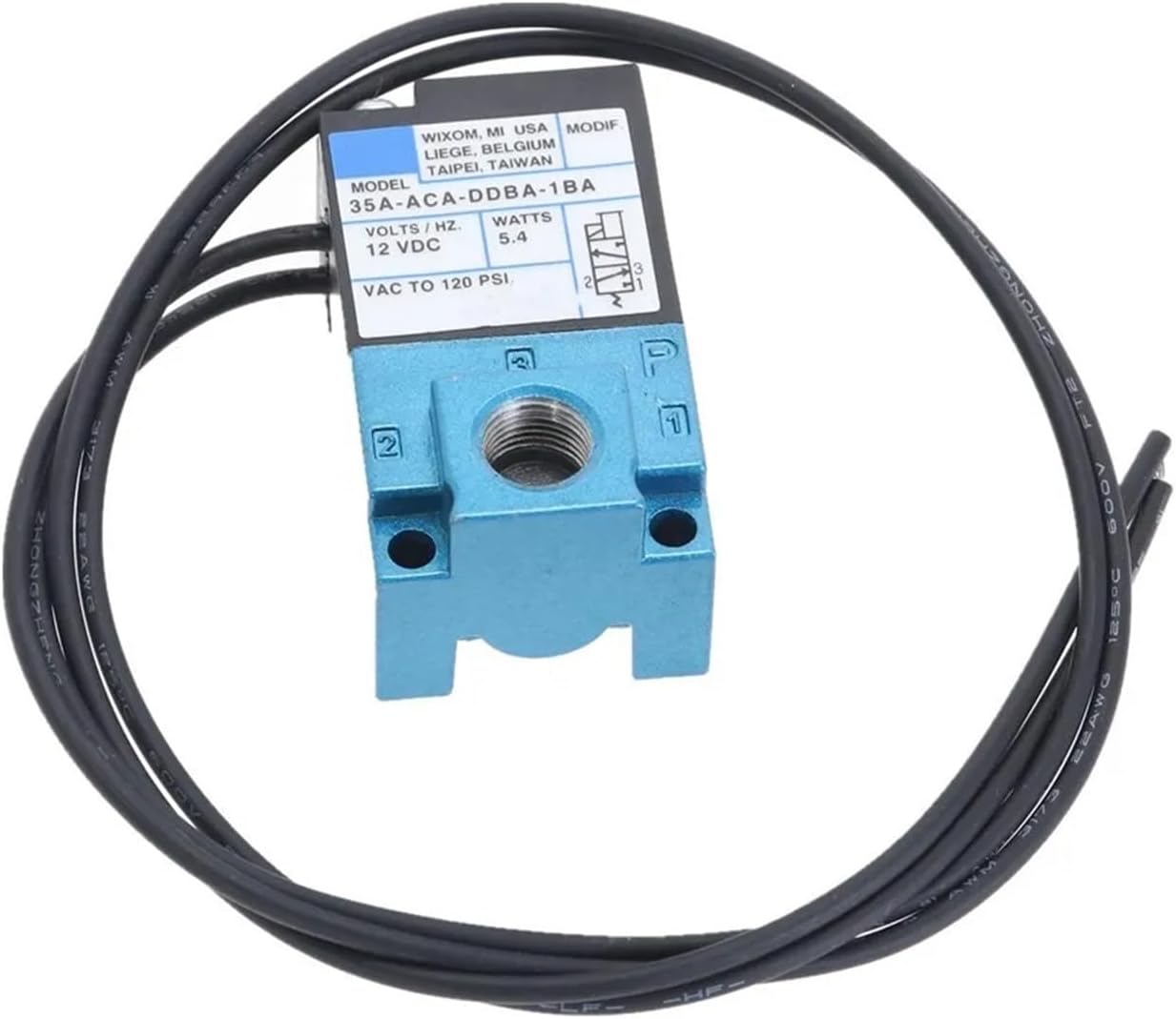 PPOZYLPC MAC 3 Port Electronic Boost Control Solenoid Valve showing threaded ports