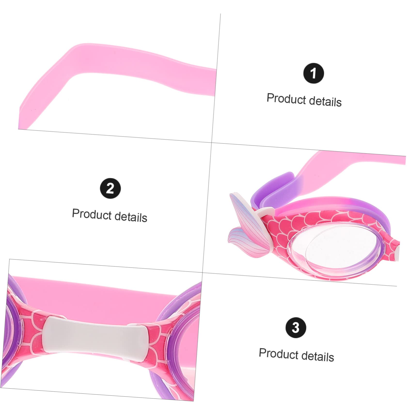 HEMOTON Occhialini per Appannamento Design Piscina Occhiali Impermeabili e Regolabili per Ragazze