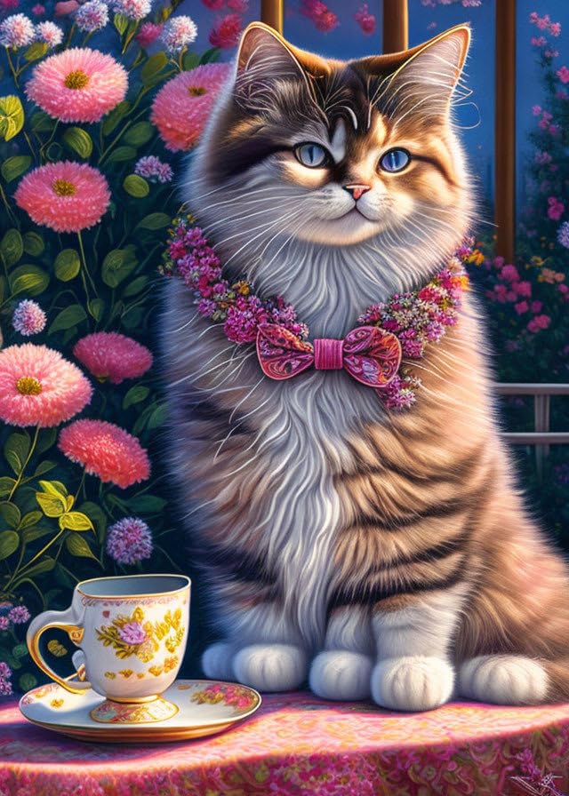 Affiches sur toile chat souriant 58x90 cm SERENDIPITP