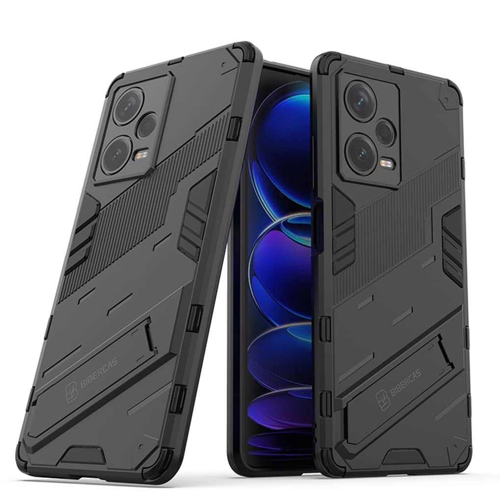 SEAHAI Cover per Xiaomi Redmi Note 14 PRO+ Plus 5G, [Militare Anti-Caduta] Cornice Paraurti in Silicone Morbido Ultra Sottile Custodia, con Supporto Pieghevole Kickstand - Grigio