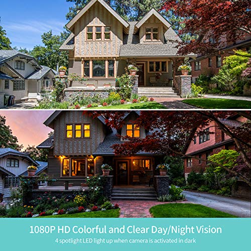 Wireless Outdoor 4G Lte Cellular Security Camera Solar Powered, 1080P Spotlight Color Night Vision, Two-Way Audio, Motion Detection, Cloud/Local Storage With 64Gb Tf Card #TOP3