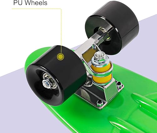 Miniatura 5 de Cruiser Skateboard Mini Cruiser de 22 pulgadas para niños, adolescentes, principiantes