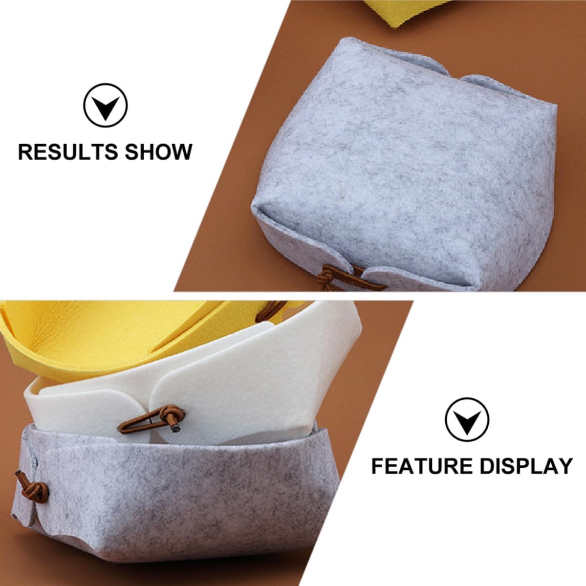 4pcs Mini Felt Storage Box for Jewelry and Brooch Desktop Organization image 3