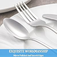 Vista 4 de Juego de 12 cucharaditas, cucharas de té de acero inoxidable de grado alimenticio, cuchara pequeña duradera, cuchara de postre de metal, cubiertos