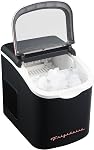 FRIGIDAIRE Machine de fabrication de glace compacte rétro, 26 lb par jour (or noir/rose)