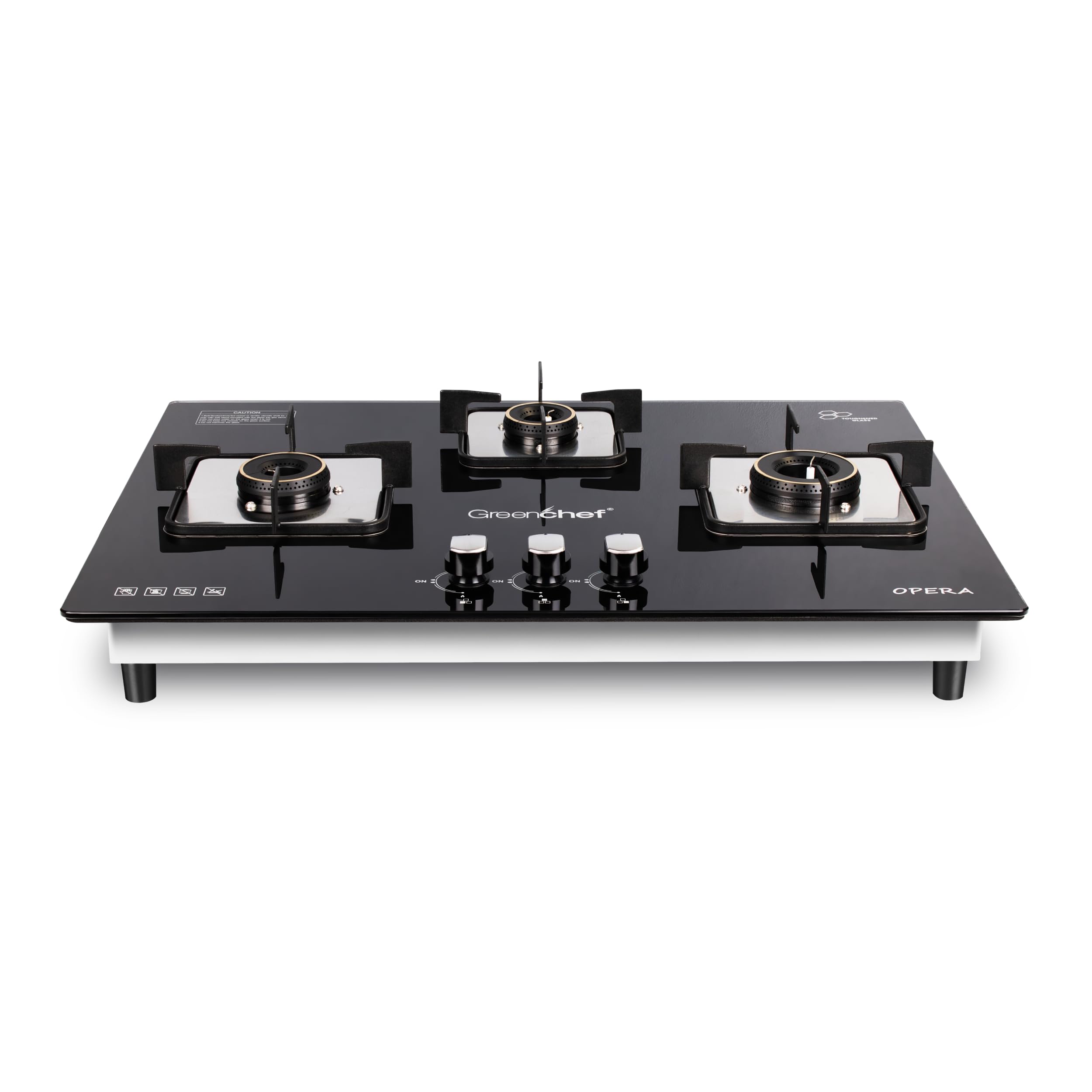 Greenchef Opera Hob top three burner gas stove – Auto Ignition, Toughened Glass, LPG Compatible, Sleek and compact design-image-45
