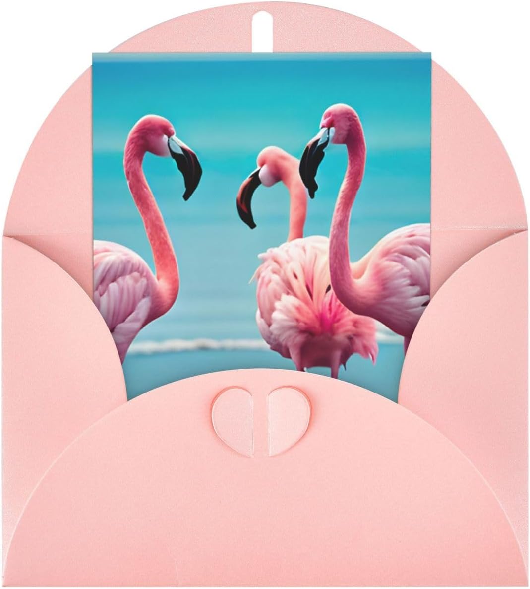 Flamingo Beach Print Cards And Envelopes Self-Seal Thank You Greeting Cards And All Occasions