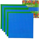 6 Stück Kindergrundplatten mit den Maßen 25 cm x 25 cm bieten ausreichend Platz (grün, blau)