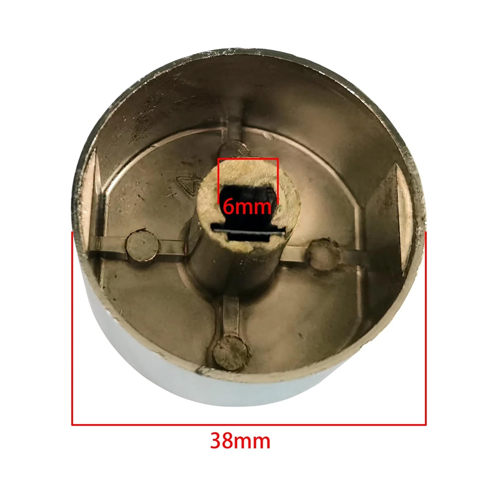 Pokrętła kuchenne,Przełącznik do kuchenki gazowej, 4PCS Zinc Alloy Rotary Switches Round Knob for Gas Stove Burner 6mm Oven Parts Handles - Kitchen Accessories