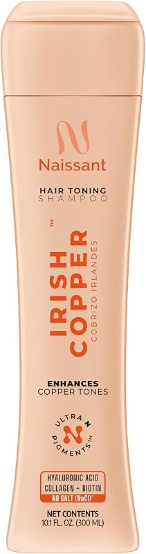 Naissant Irish Copper Hair Toning Mask | Ultra High-Purity Pigments | Deposits Deep Copper Tone | Hyaluronic Acid, Collagen & Biotin | Paraben, Ammonia & Sulfate Free | 10.1 Fl. Oz