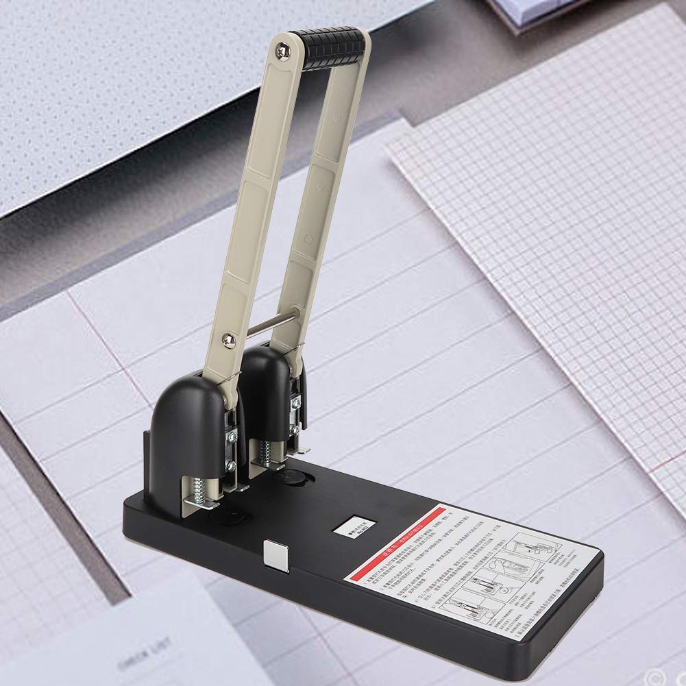 Perforatrice 2 Fori Carta 150 Fogli Manuale, Punzone Ufficio 30x15x10 cm Acciaio Pressofuso, Base Antiscivolo 5 mm per Raccoglitori ad Anelli, 15% Sforzo Ridotto, per Archiviazione Documenti e Scuola