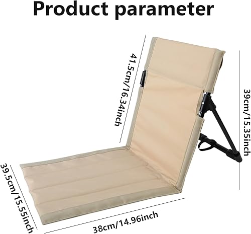 Miniatura 3 de Eioflia Tumbonas, tapete de playa reclinable ligero con respaldo, montaje en un solo paso, silla de playa plegable con bolsa de transporte para