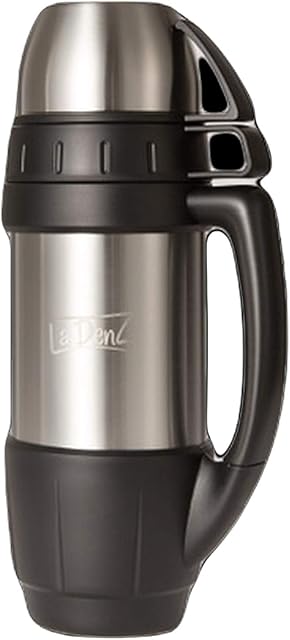 LaDenZ Thermo Flask| 1 Litre | Stainless Steel Flask for Hot & Cold Drinks | Vacuum Insulated with 2 Cups - BPA Free | Perfect for Hot Coffee & Tea Outdoor, Camping, Work - Everywhere