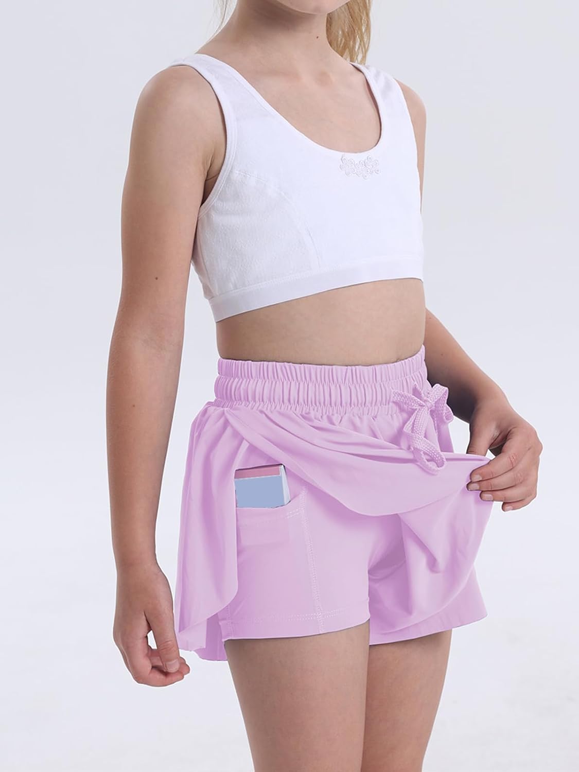 Flowy Shorts for Teen Girls Athletic Running Youth Butterfly Shorts - Image 2