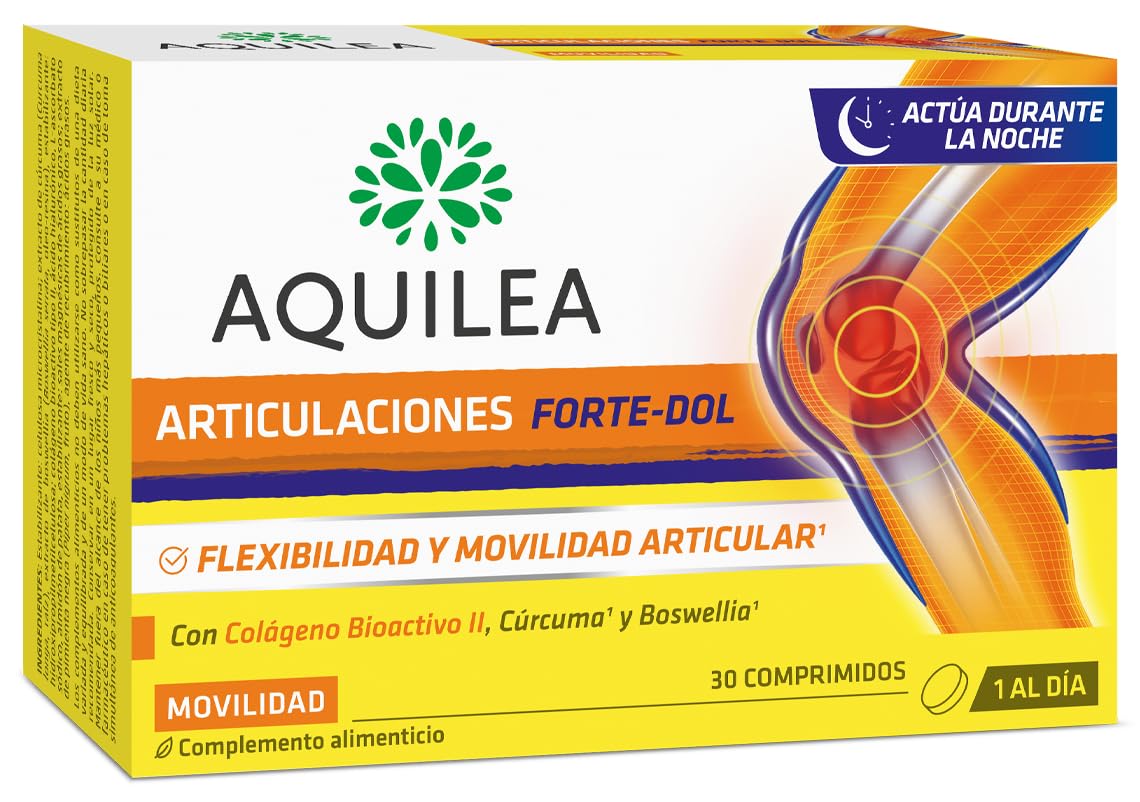 AQUILEA | FORTE-DOL ARTICULACIONES | Flexibilidad y Movilidad Articular | 30 comprimidos | Actúa por la noche