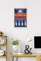 Vista 73 de Trends International NHL New York Islanders - Champions 23 Wall Poster, 34L x 22.4W, Mahogany Framed Version