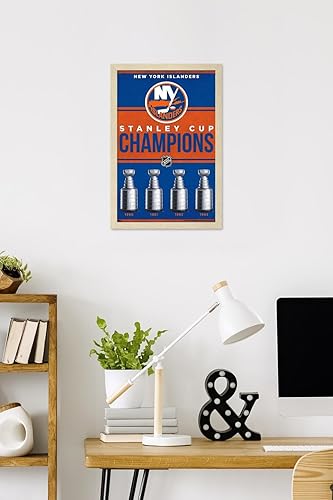 Miniatura 73 de Trends International NHL New York Islanders - Champions 23 Wall Poster, 34L x 22.4W, Mahogany Framed Version