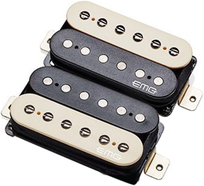 EMG Super 77 Retro Active Electric Guitar Humbucker Pickup Set, Zebra