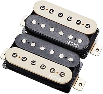 EMG Super 77 Retro Active Electric Guitar Humbucker Pickup Set, Zebra