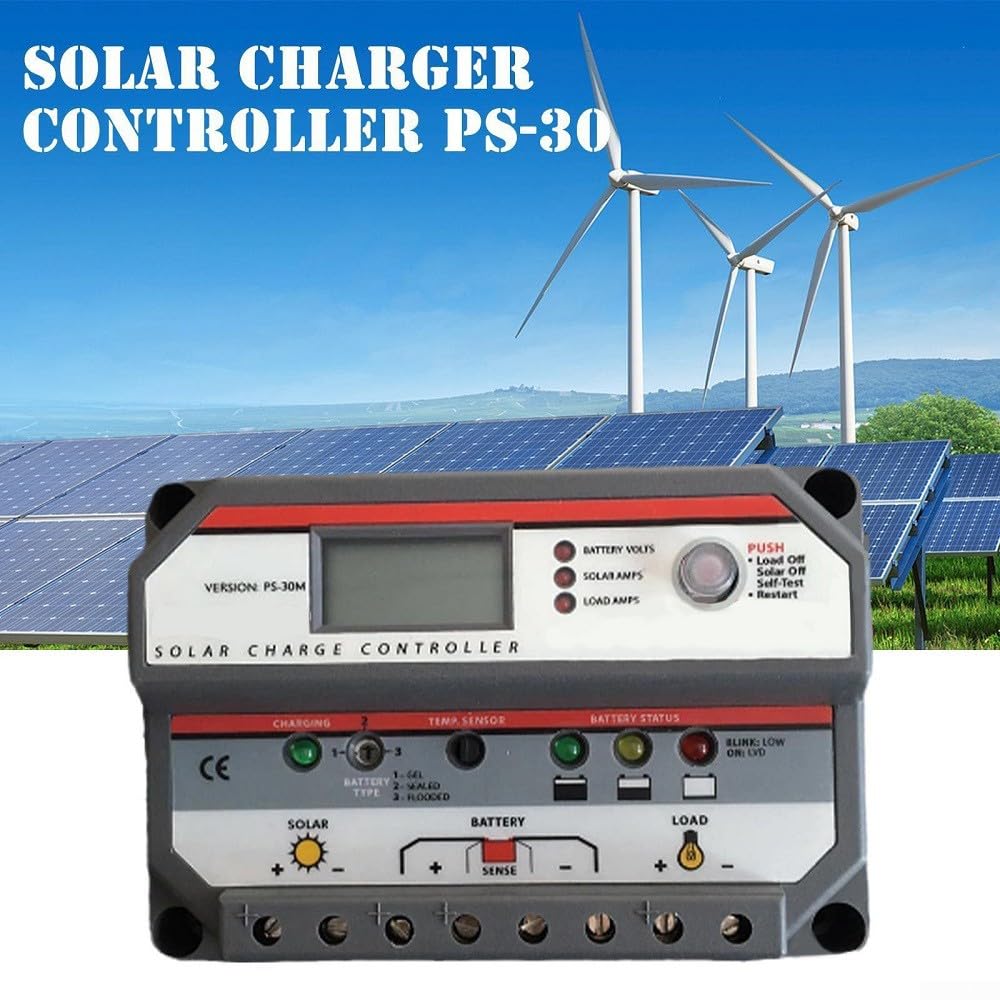 Regolatore solare PS-30M, regolatore di carica per pannello solare per la gestione della batteria Applicazioni di sistema off-grid