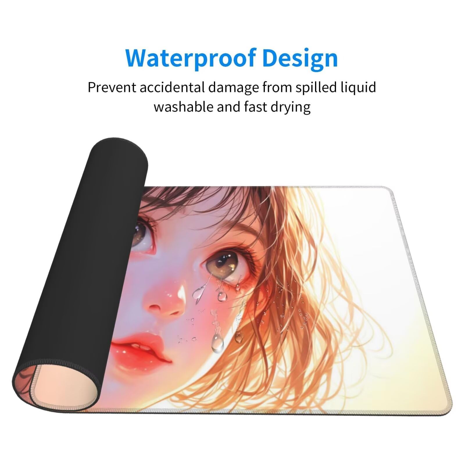 Tappetino Mouse Fumetto Tappetino Mouse XXL 1600 x 800 mm, Tcomputer Gaming Impermeabile e Antiscivolo Mousepad Ragazza Accessori Scrivania per Migliorare Precisione e Velocit Gaming Mousepad U-375
