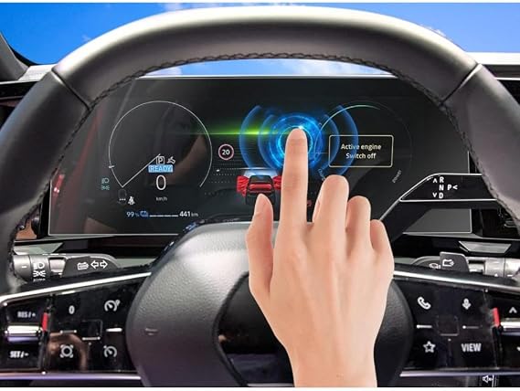 Engo Renault Austral 12.3 İnç Dijital Gösterge İle Uyumlu Ekran Koruyucu Şeffaf Nano