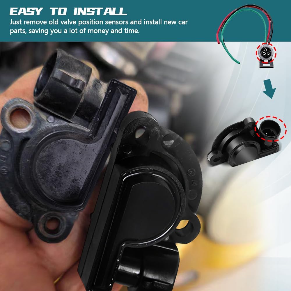Throttle Position Sensor TPS Replacement 17106681 17087653 for Chevy C1500 C2500 C3500 Pickup 4.3L 5.0L 5.7L 7.4L 1988-1995 for Camaro 3.4L 5.0L Throttle Body Sensor Gas Engine Accessories