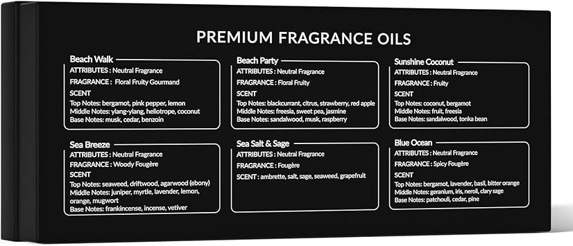 HIQILI Gold Coast Fragrance Oil for Diffuser, Candle & Soap