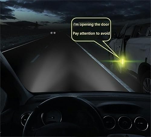 Miniatura 2 de 4 calcomanías reflectantes de advertencia abierta para puerta de automóvil, tira de advertencia de seguridad de conducción nocturna para automóvil,