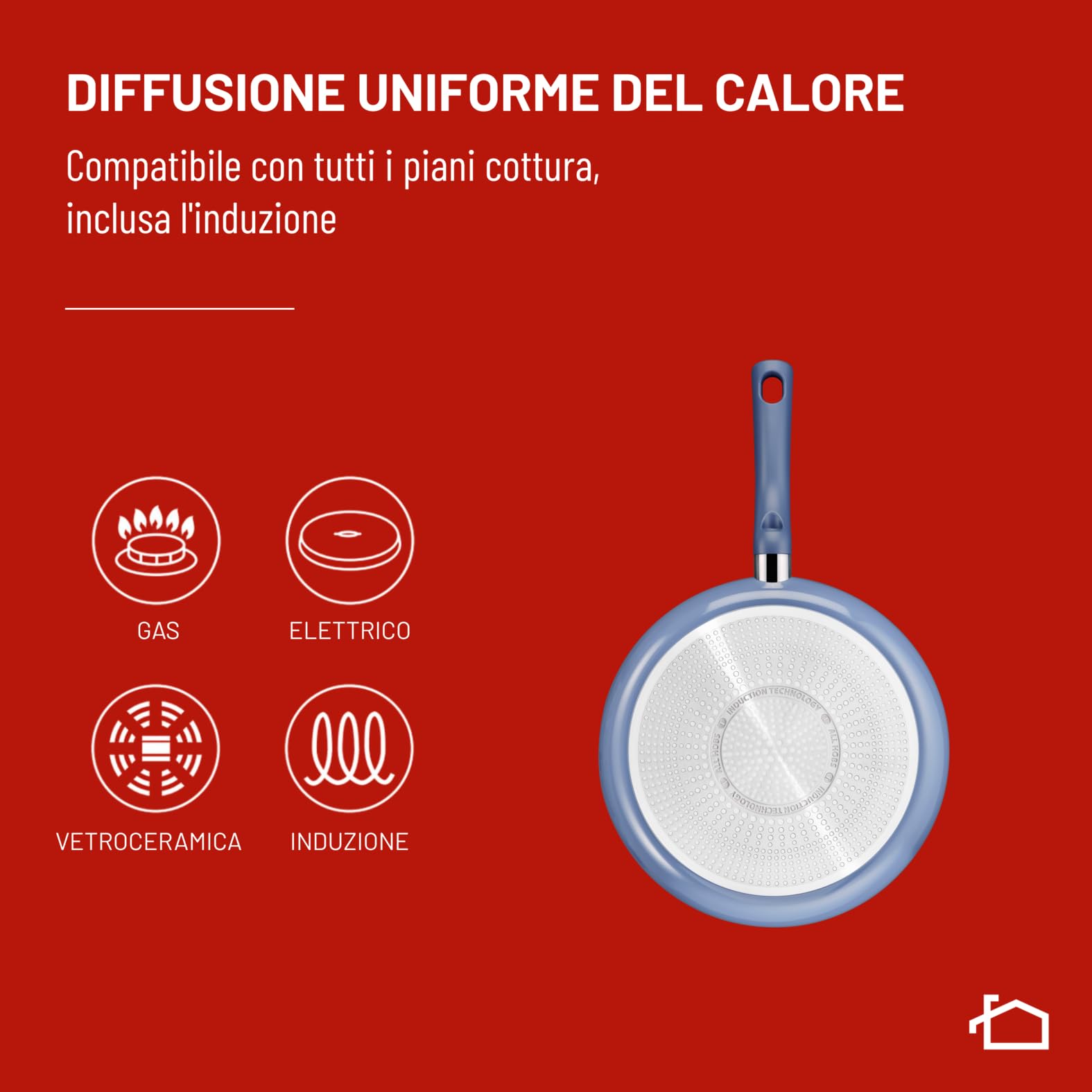 Lagostina Nettuno, Set 5 Pezzi, Rivestimento Antiaderente, Compatibile Con Induzione, 010288600005