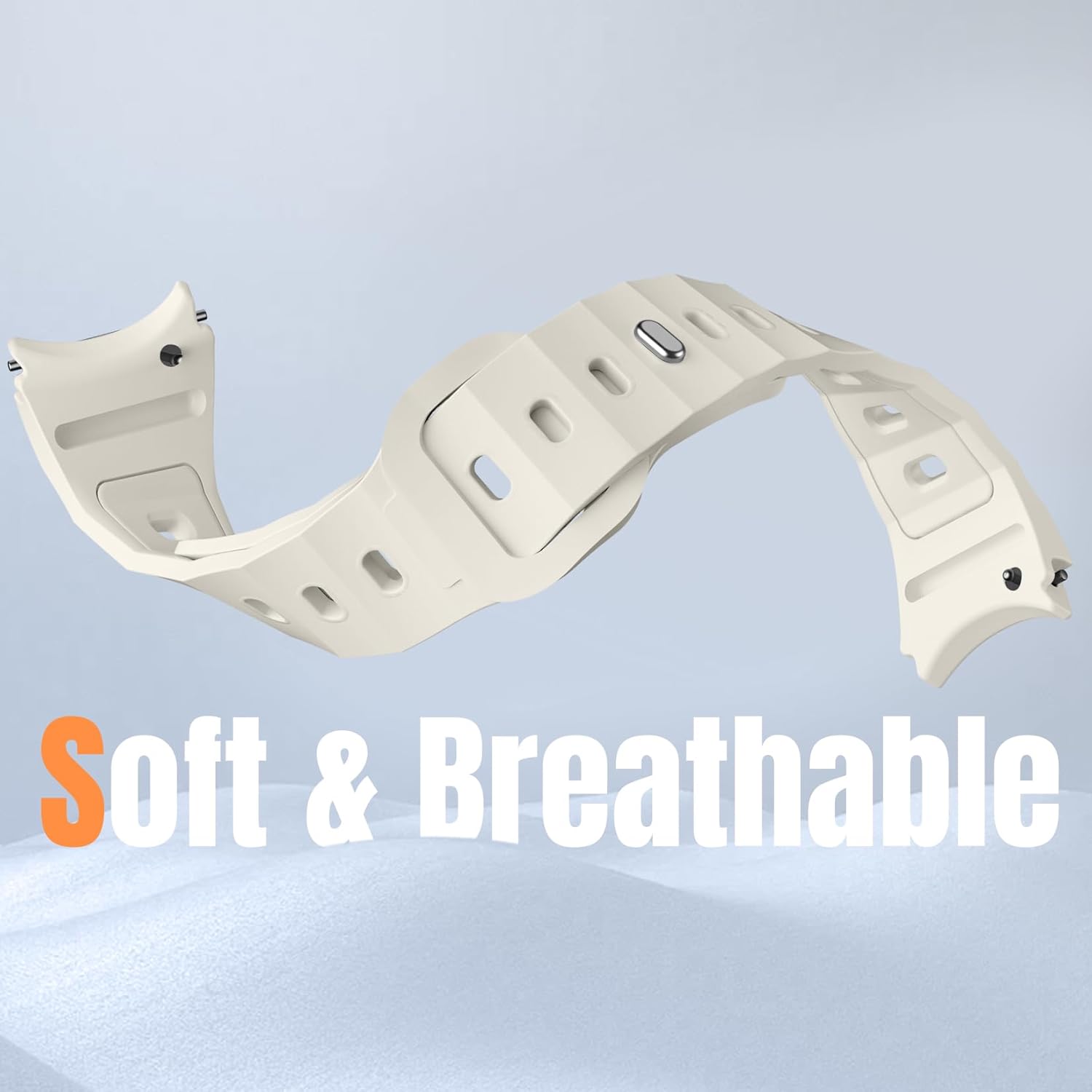 Negatta Sport Silicone Band Compatible with Samsung Galaxy Watch 7 6 5 4 FE 40mm 44mm/for Galaxy Watch 6 4 Classic 43mm 47mm 42mm 46mm/Watch 5 Pro 45mm/Active 2, 20mm No Gap Strap for Men Women - Image 5