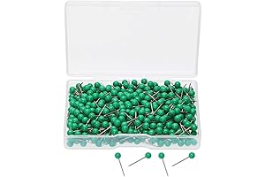 1/8 Inch Green Ball Head Map Pins for Craft, Art, and Decoration