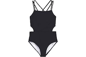 Girls Beach Girl Sport Cut-Out One Piece Bathing Suit