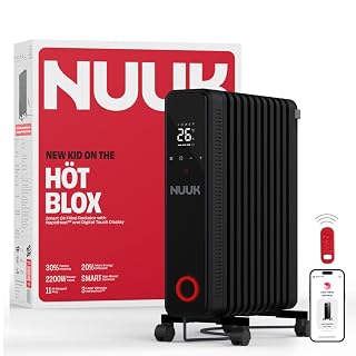 NUUK HÖT BLOX Smart Oil Filled Radiator Oil Heater For Room In Winter | 11 M-Shaped Fins | 2200W Power | 30% Faster Heating | Up to 20% Energy Savings | Smart App & Remote Control | 4 Heat Modes - Amazon product rated Grade A