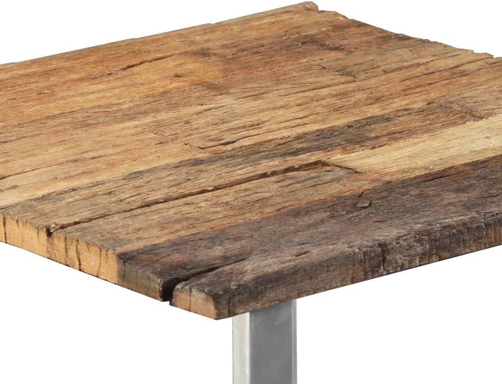 vidaXL Coffee Table, End Table with Iron Legs, Accent Sofa Table for Living Room Bedroom, Home Furniture, Industrial, Solid Wood Reclaimed