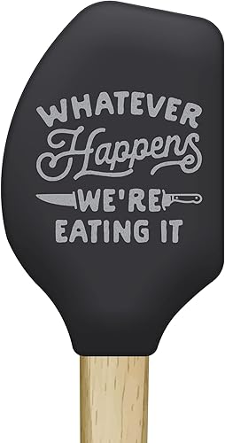 Miniatura 8 de Lindas espátulas saludables divertidas y tontas para cocinar y hornear, espátula raspadora de silicona divertida sarcástica para gatos novedosos