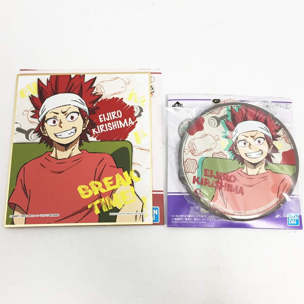 Amazon 一番くじ 僕のヒーローアカデミア Break Time 霧島栄次郎 2点セット 缶バッジ ミニ色紙 アニメ 萌えグッズ 通販