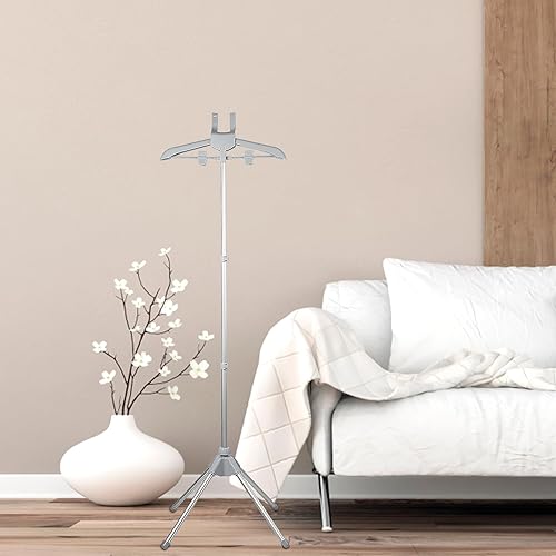 Miniatura 7 de FALESOUL Soporte de vapor de hierro, colgador de tela de pie, aleación de aluminio, altura ajustable, soporte de vapor de mano, accesorios para