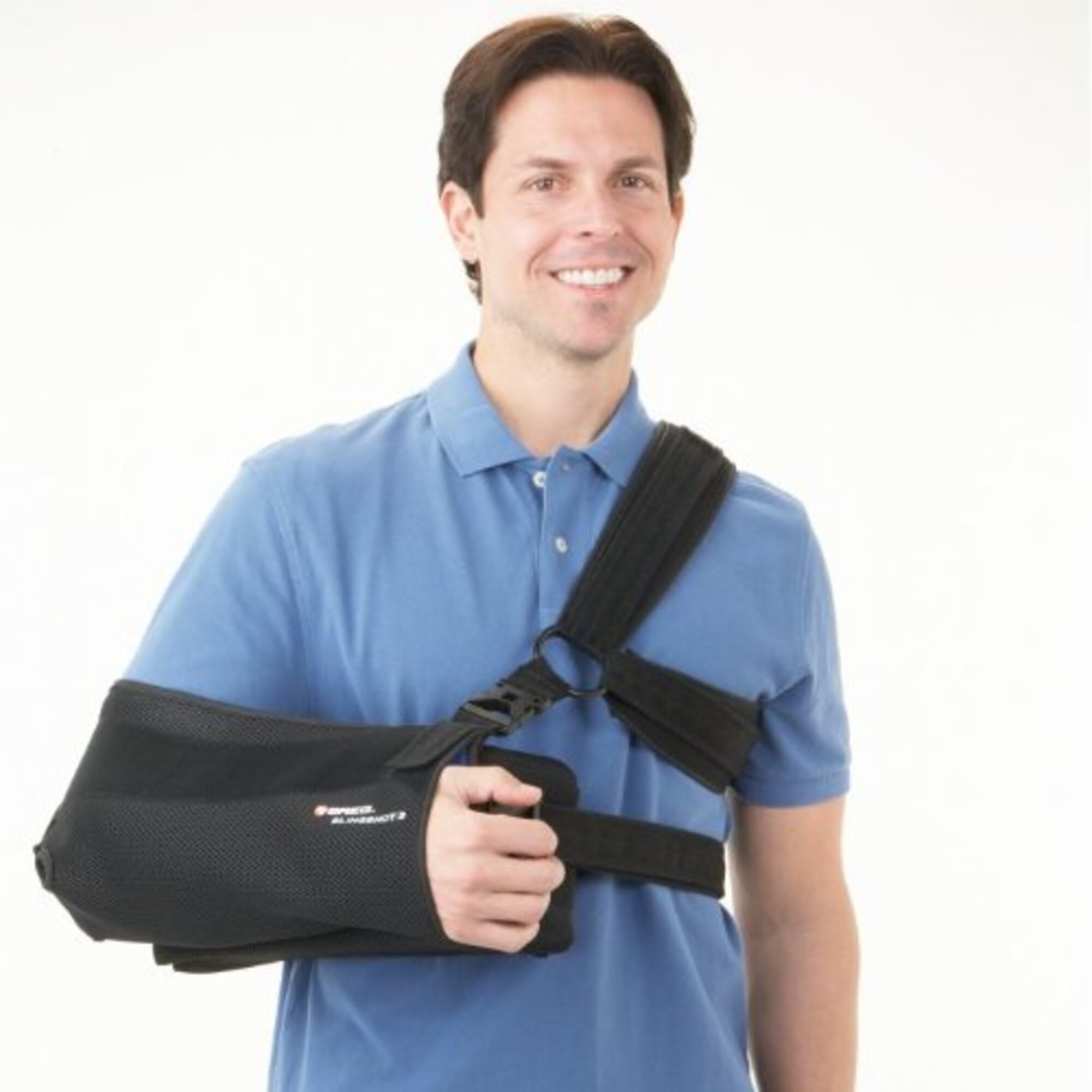 BREG 00044 Brace Orthopedic Large 15-16 Forearm Circumference Airmesh Right Left Shoulder Quick-Release Slingshot 3 Latex-Free